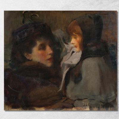 The Artist'S Wife And Daughter James Jebusa Shannon jjs37 canvas print