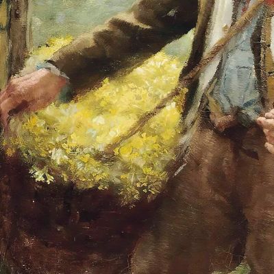 The Cowslip Gatherer James Jebusa Shannon jjs38 canvas print