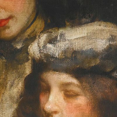 The Painter His Wife And Daughter James Jebusa Shannon jjs44 canvas print