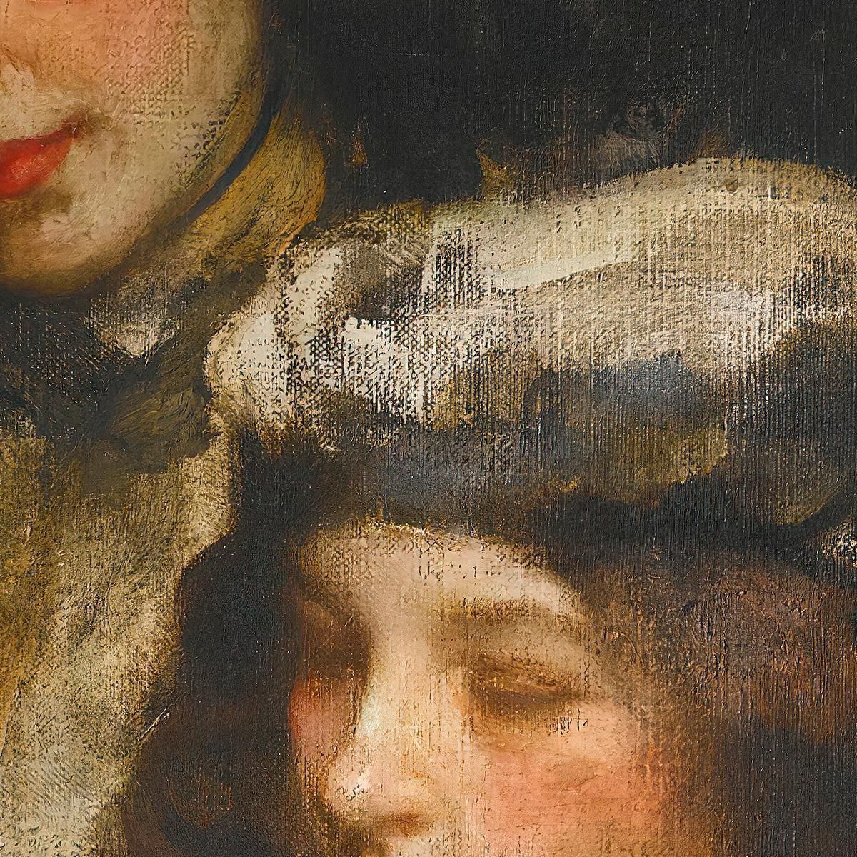 The Painter His Wife And Daughter James Jebusa Shannon jjs44 canvas print