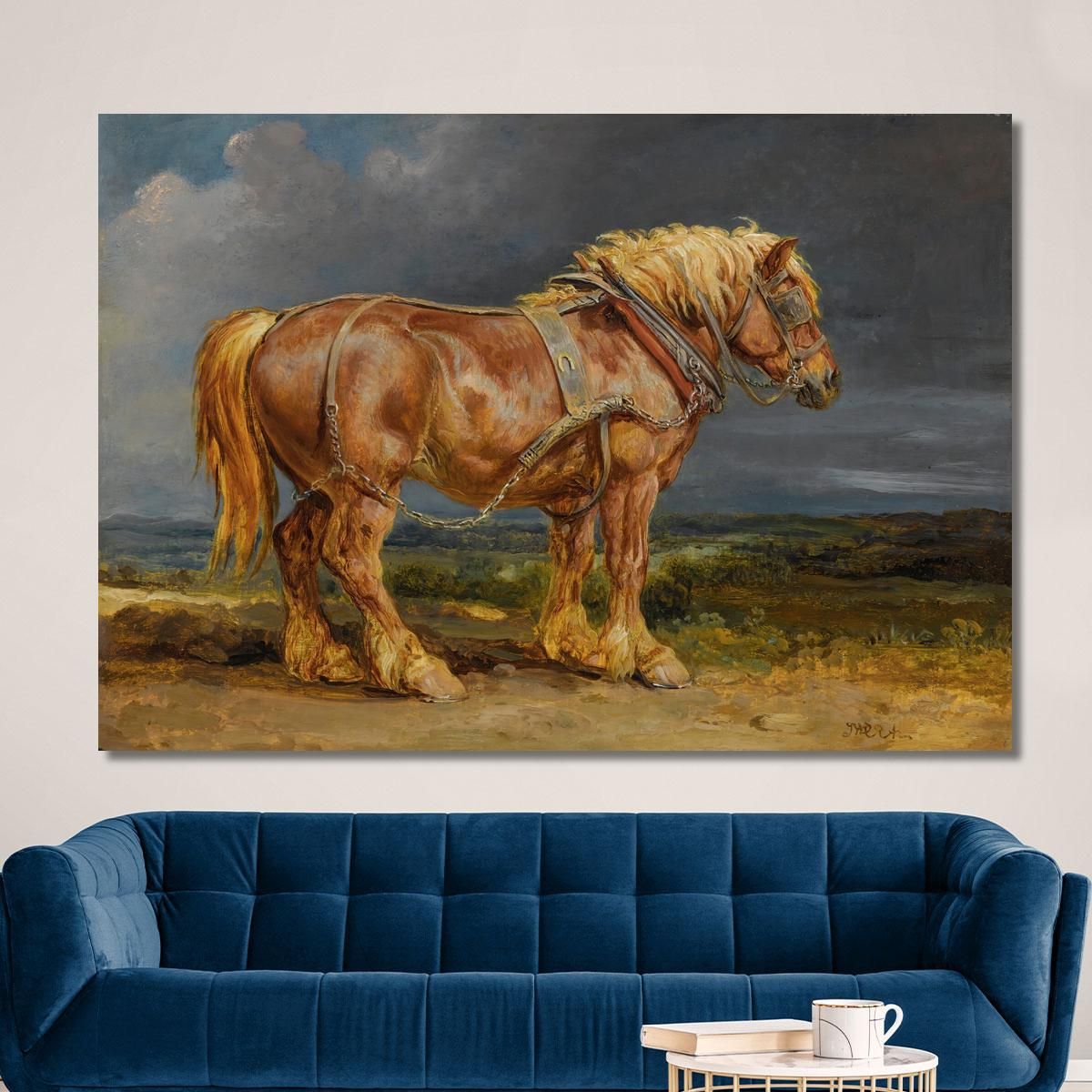 Cheshunt The Shire HorseﾠElephantﾠIn An Extensive Landscape James Ward jwr10 canvas print 