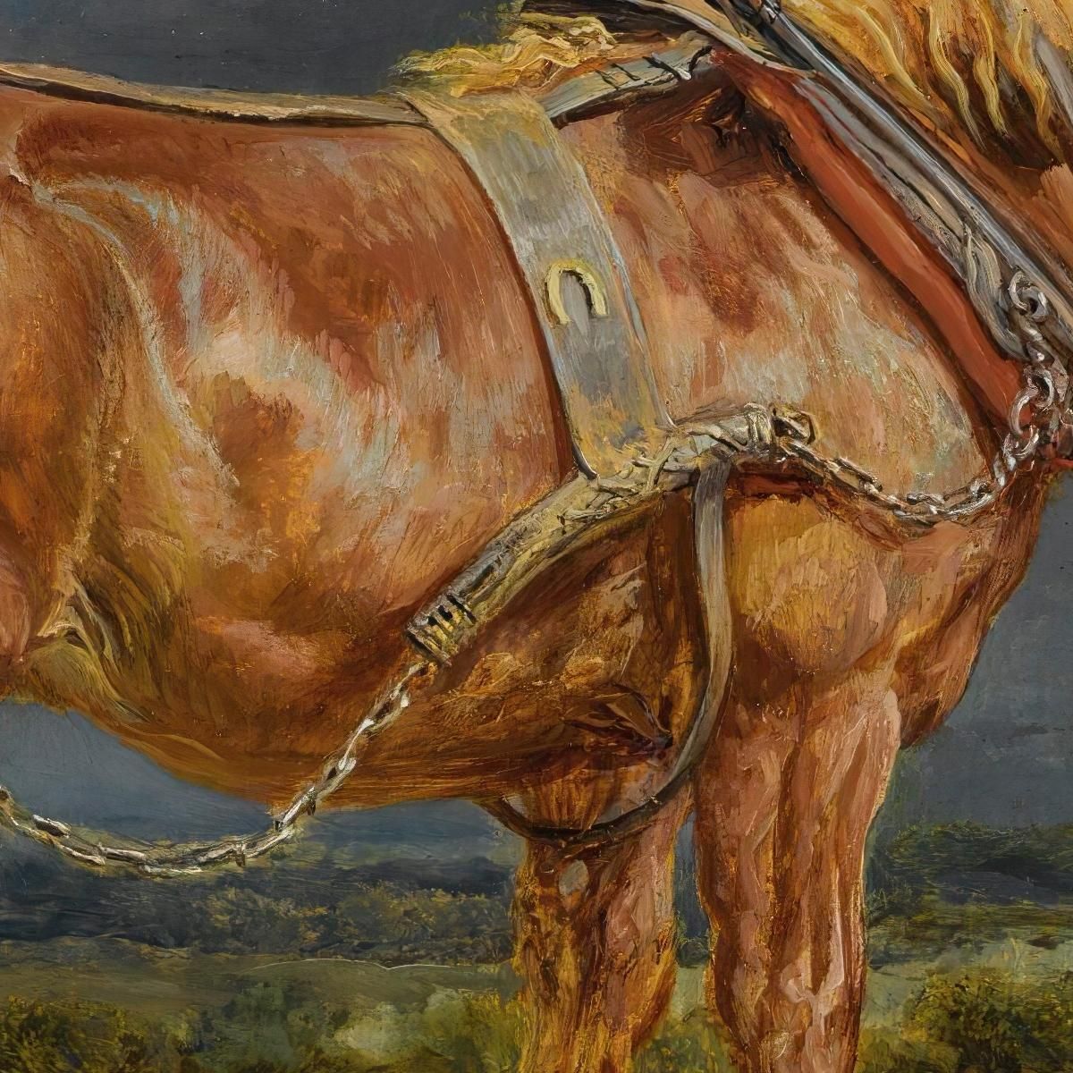 Cheshunt The Shire HorseﾠElephantﾠIn An Extensive Landscape James Ward jwr10 canvas print