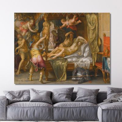 Mars And Venus Surprised By Vulcan 3 Joachim Wtewael jwl10 canvas print 