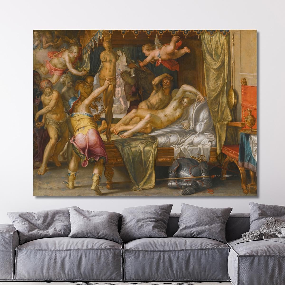 Mars And Venus Surprised By Vulcan 3 Joachim Wtewael jwl10 canvas print 