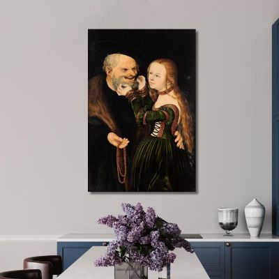 An Ill-Matched Pair Lucas Cranach the Elder lce8 canvas print 