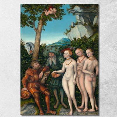 The Judgment Of Paris Lucas Cranach the Elder lce21 canvas print 
