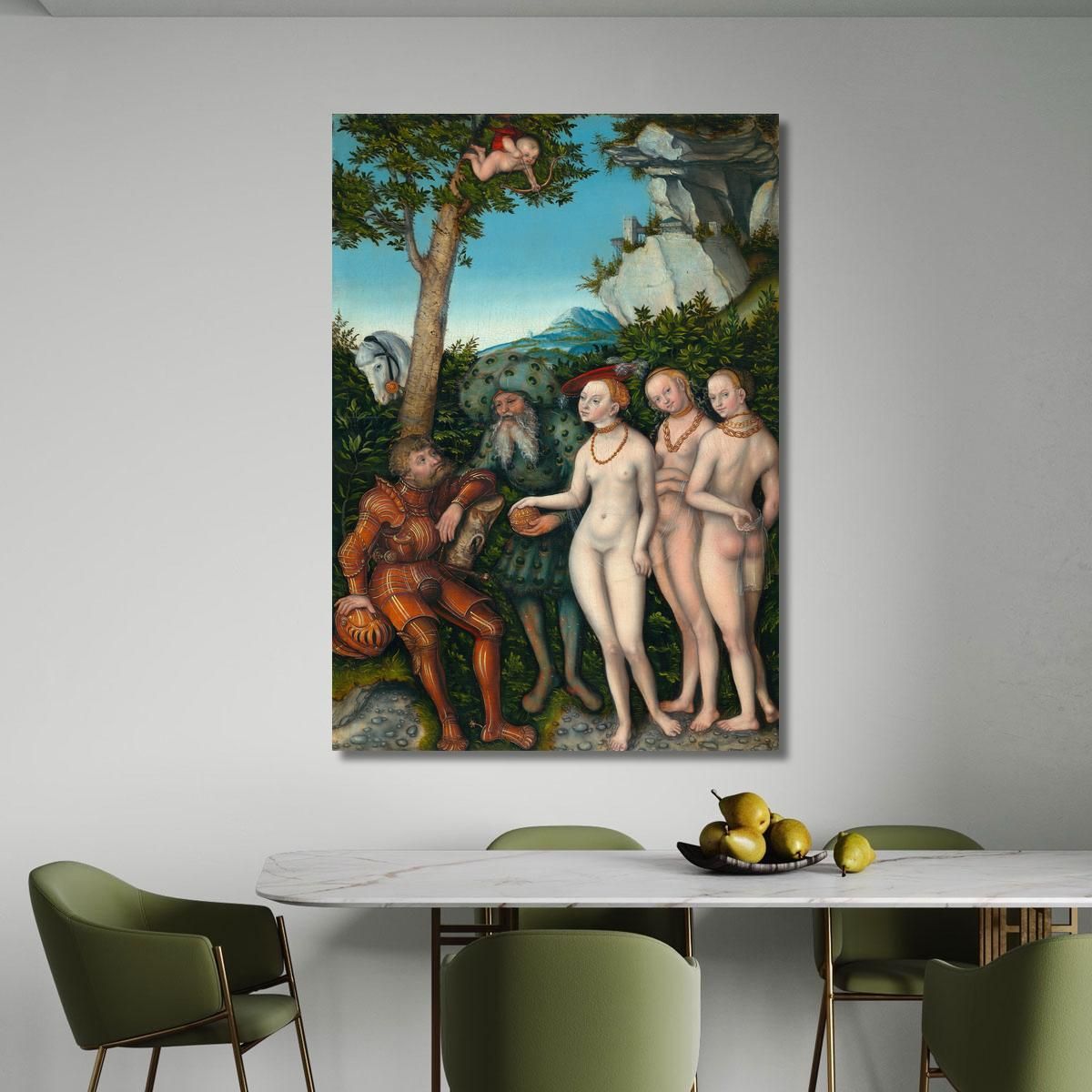 The Judgment Of Paris Lucas Cranach the Elder lce21 canvas print 