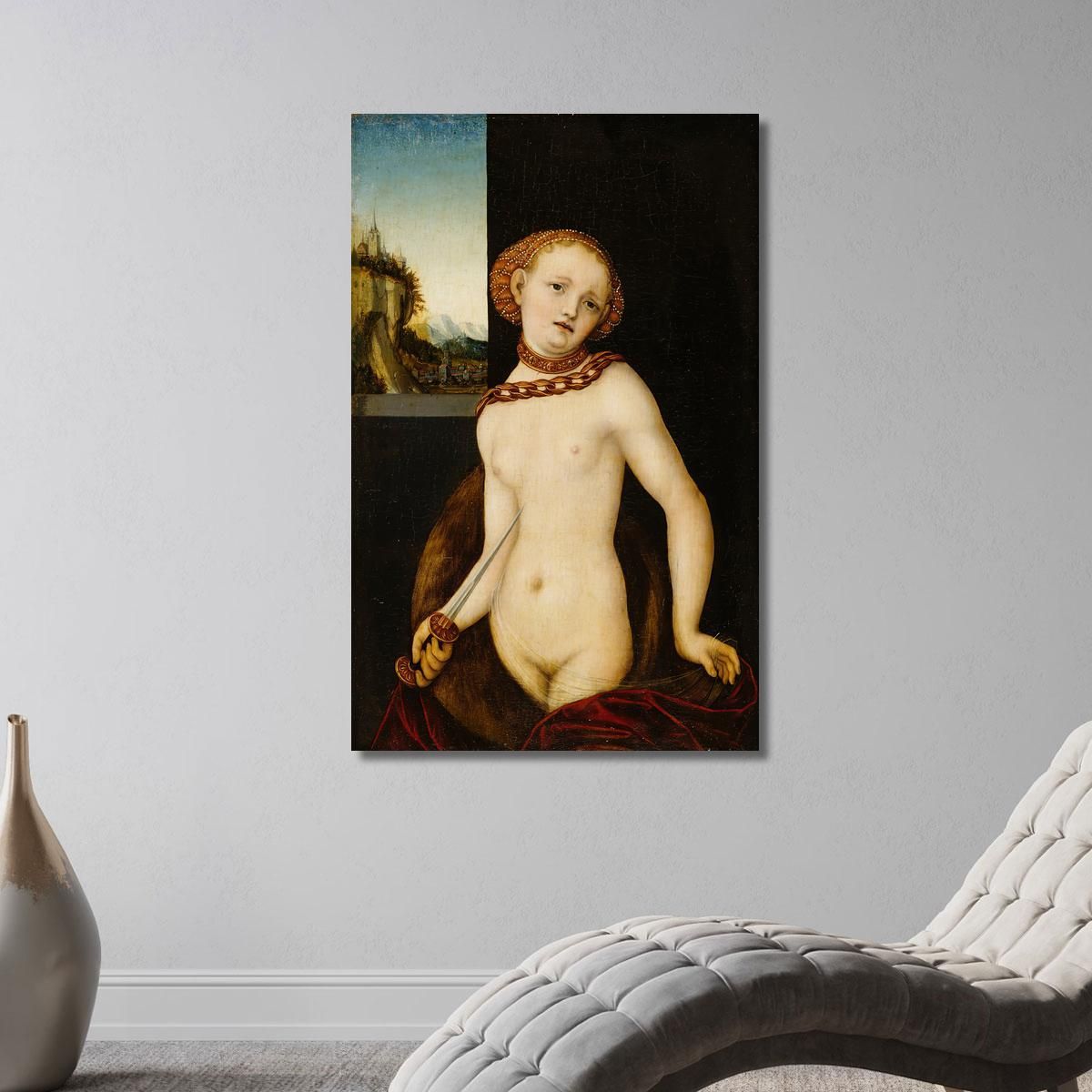 Lucretia 3 Lucas Cranach the Elder lce25 canvas print 