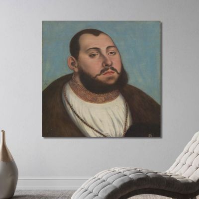Portrait Of John Frederic The Magnanimous Elector And Duke Of Saxony Lucas Cranach the Elder lce49 canvas print 