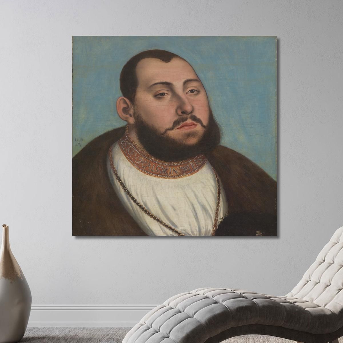 Portrait Of John Frederic The Magnanimous Elector And Duke Of Saxony Lucas Cranach the Elder lce49 canvas print 