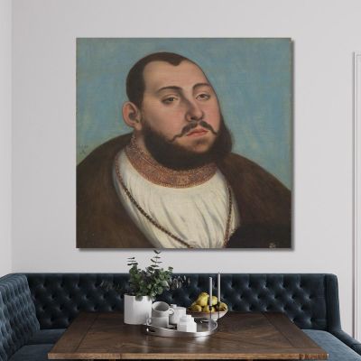Portrait Of John Frederic The Magnanimous Elector And Duke Of Saxony Lucas Cranach the Elder lce49 canvas print 