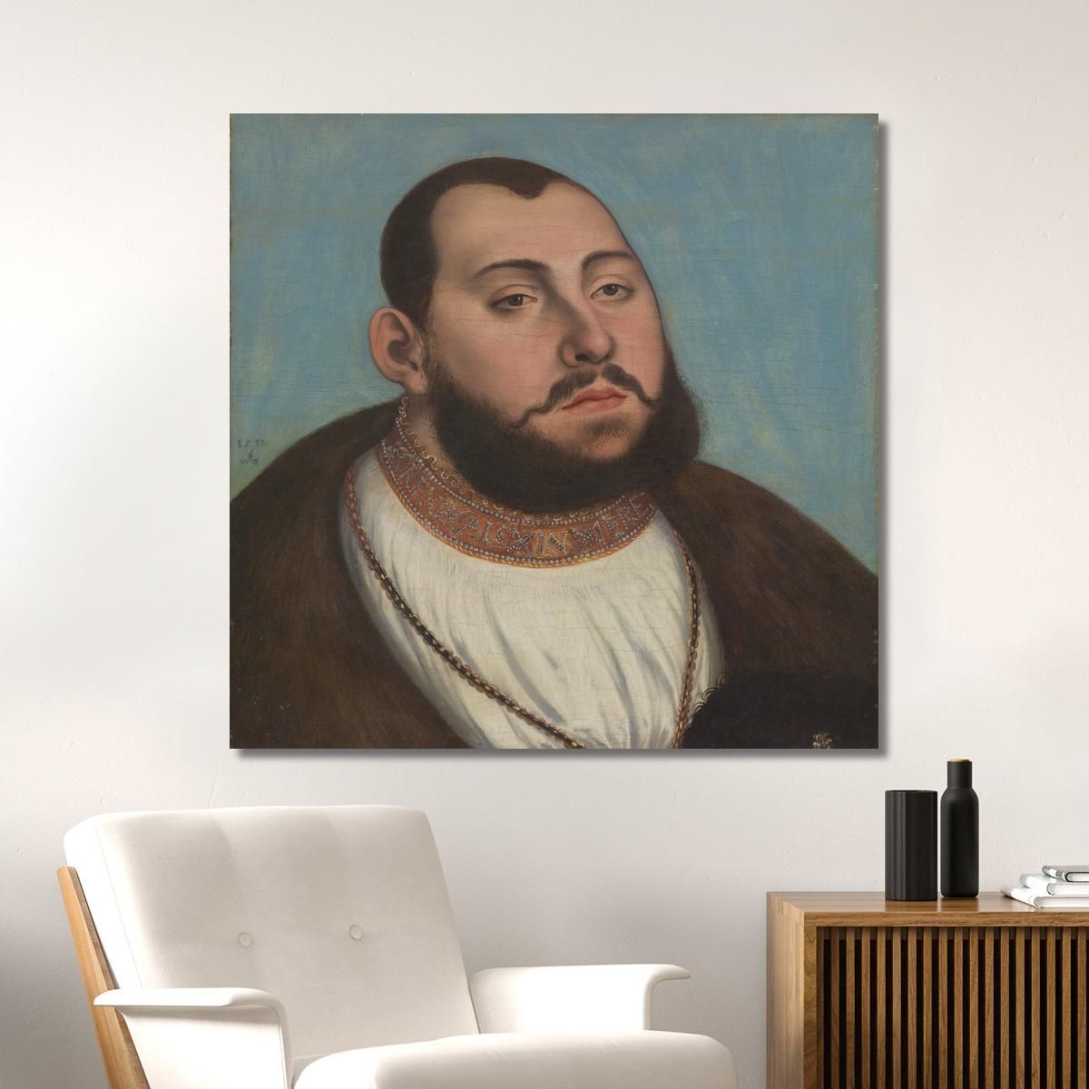 Portrait Of John Frederic The Magnanimous Elector And Duke Of Saxony Lucas Cranach the Elder lce49 canvas print 