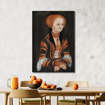 Portrait Of St. Bridget Of Sweden Lucas Cranach the Elder lce53 canvas print 