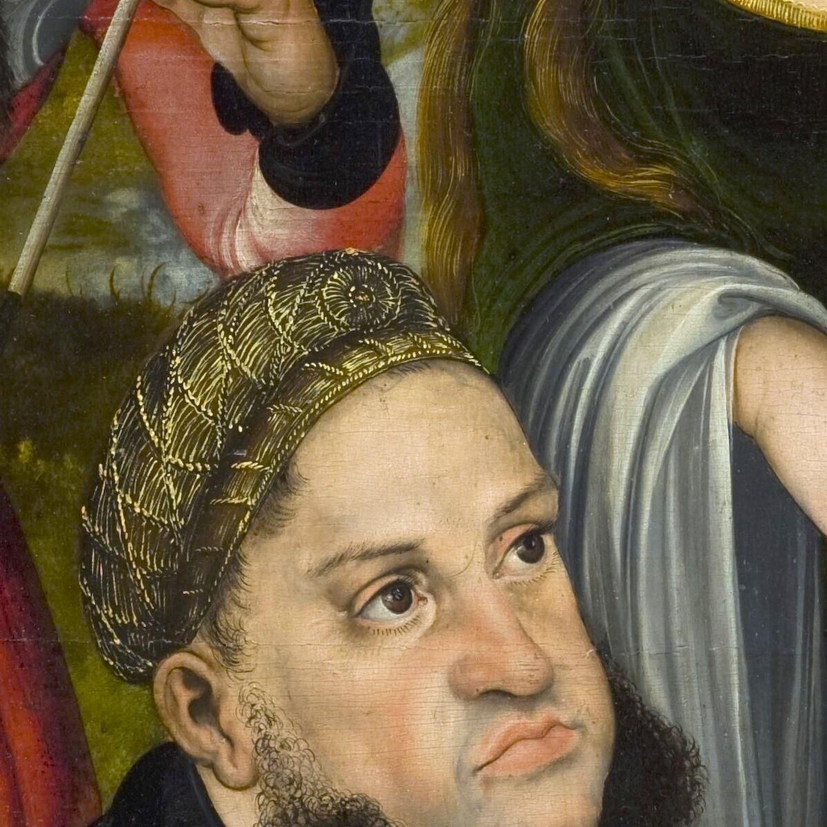 The Elector Frederic The Wise Of Saxony 1463–1525 With The Saints Ursula (Left) And Genevieve (Right) Lucas Cranach the Elder l