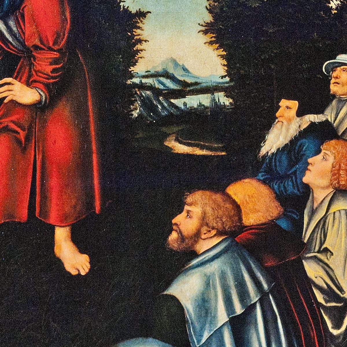 The Miracle Of The Five Loaves And Two Fish Lucas Cranach the Elder lce82 canvas print