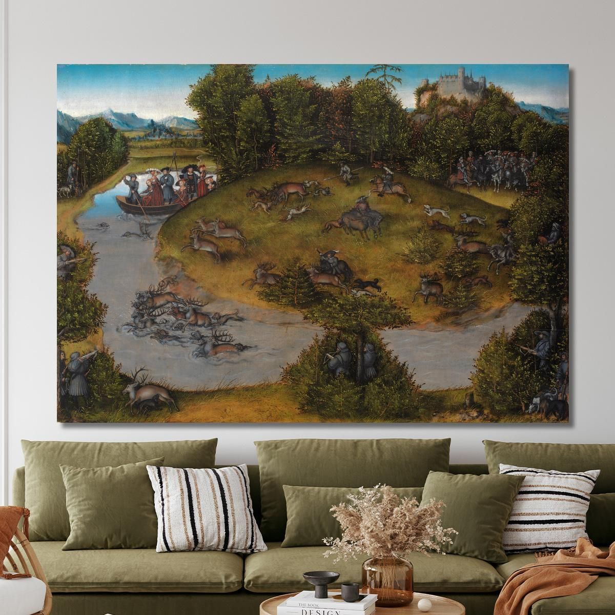 The Stag Hunt Of The Elector Frederic The Wise 1463–1525 Of Saxony Lucas Cranach the Elder lce86 canvas print 