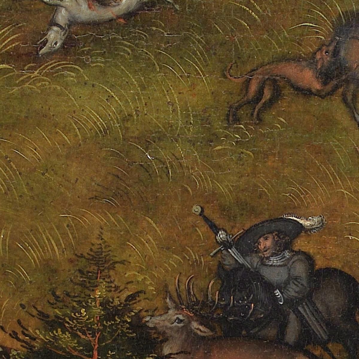 The Stag Hunt Of The Elector Frederic The Wise 1463–1525 Of Saxony Lucas Cranach the Elder lce86 canvas print