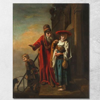 Abraham Dismissing Hagar And Ishmael Nicolaes Maes nma2 canvas print 