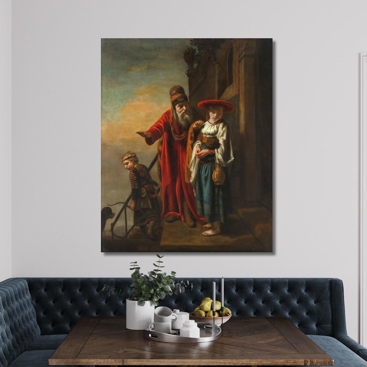 Abraham Dismissing Hagar And Ishmael Nicolaes Maes nma2 canvas print 