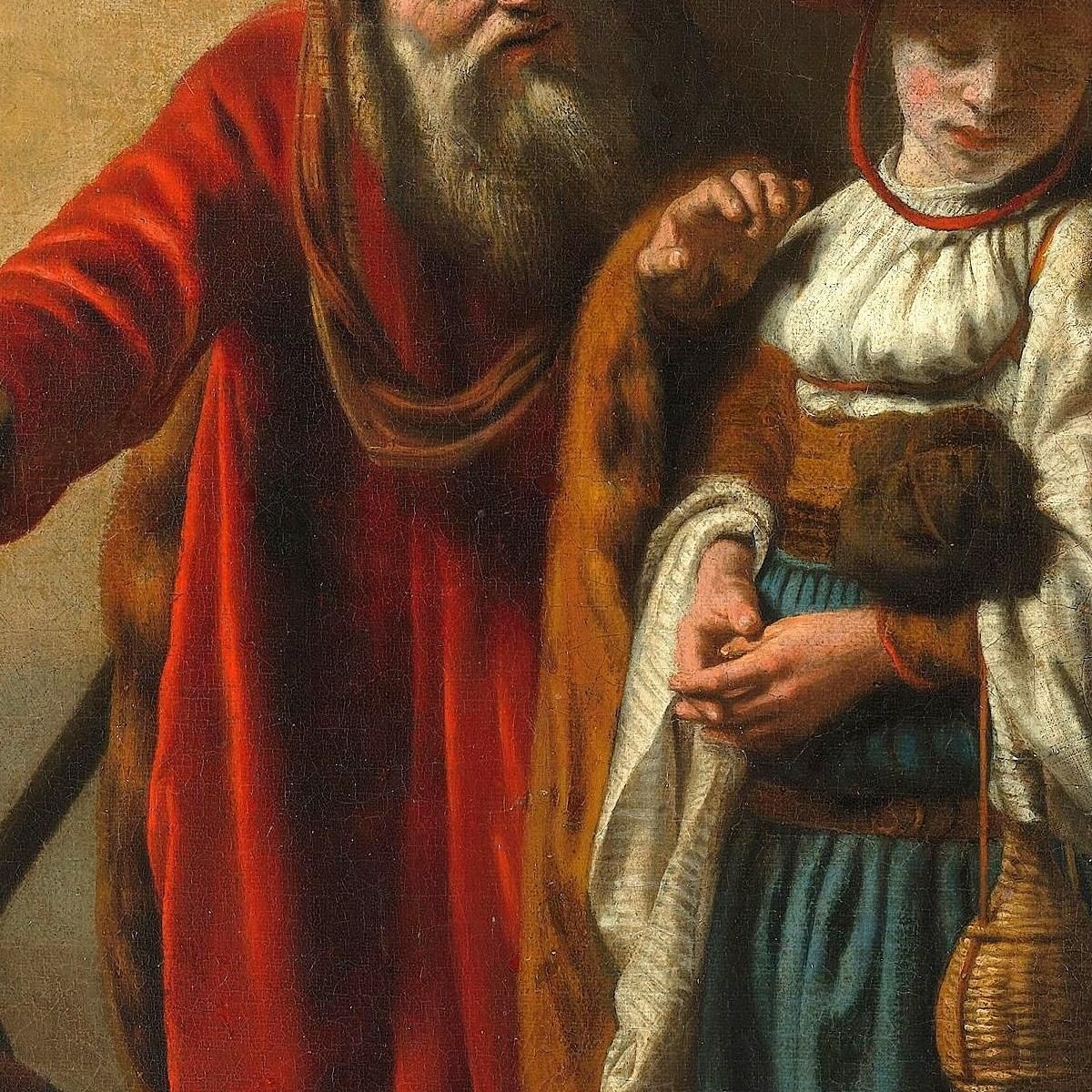 Abraham Dismissing Hagar And Ishmael Nicolaes Maes nma2 canvas print