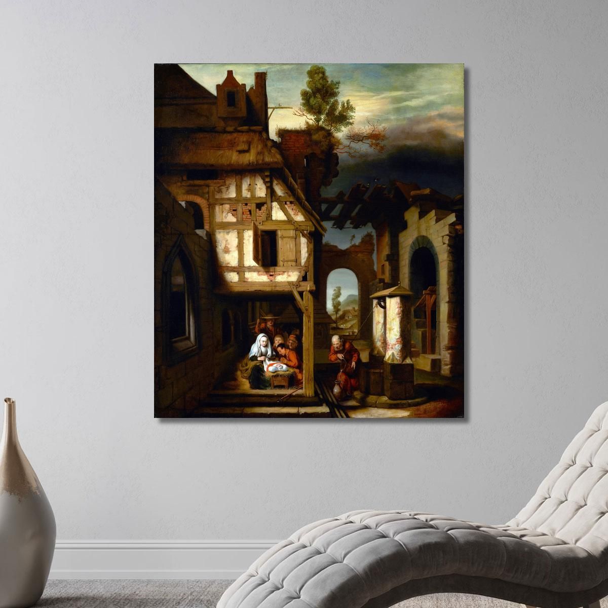 Adoration Of The Shepherds Nicolaes Maes nma3 canvas print 