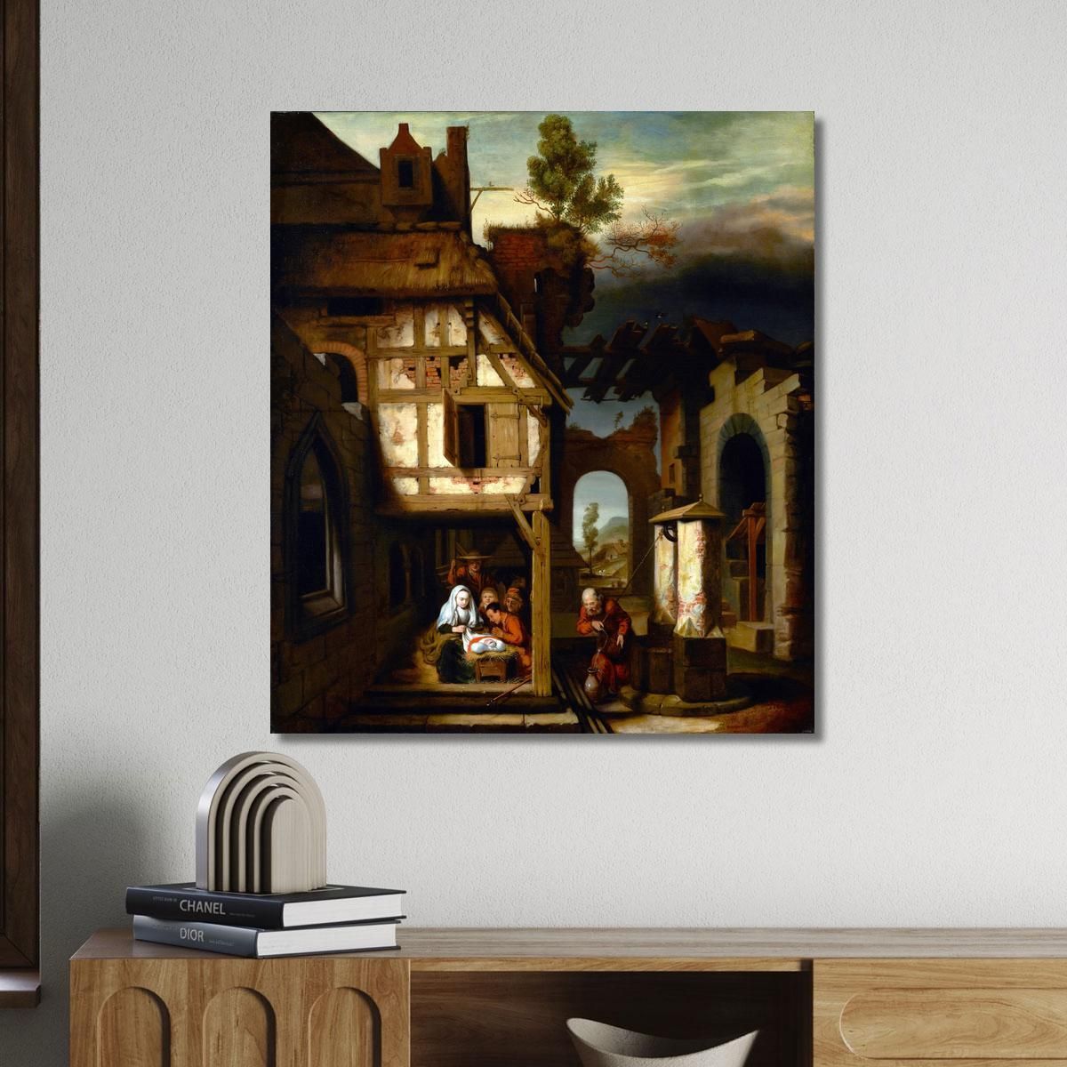 Adoration Of The Shepherds Nicolaes Maes nma3 canvas print 