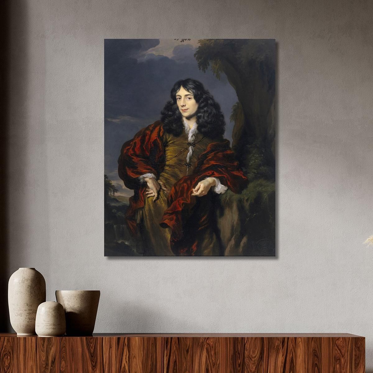 Portrait Of A Young Man Possibly Simon Van Alphen 1650-1730 Nicolaes Maes nma26 canvas print 