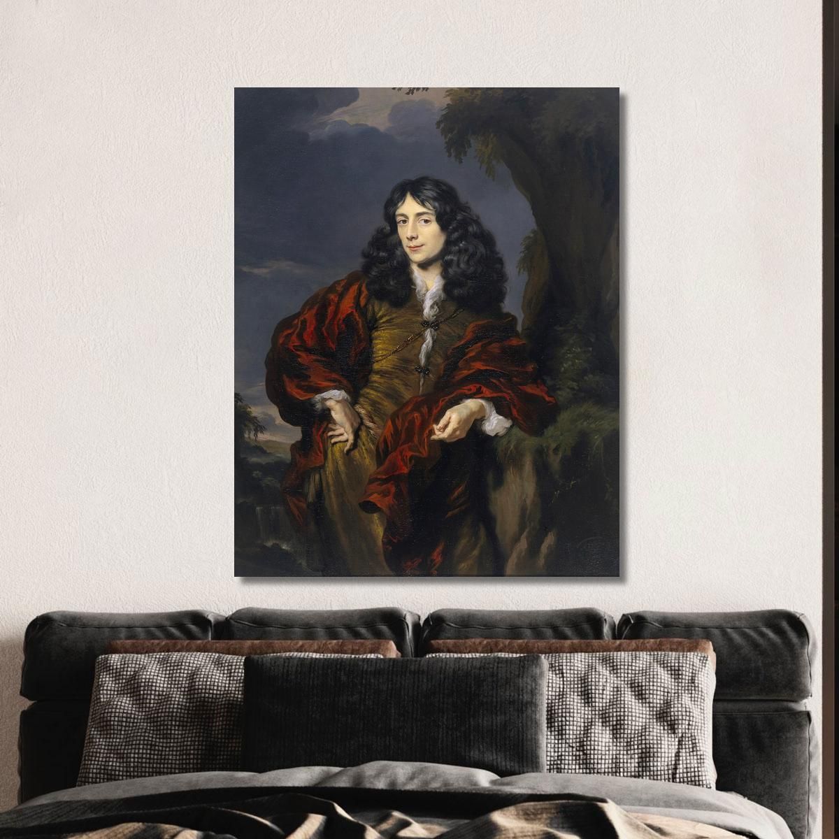 Portrait Of A Young Man Possibly Simon Van Alphen 1650-1730 Nicolaes Maes nma26 canvas print 