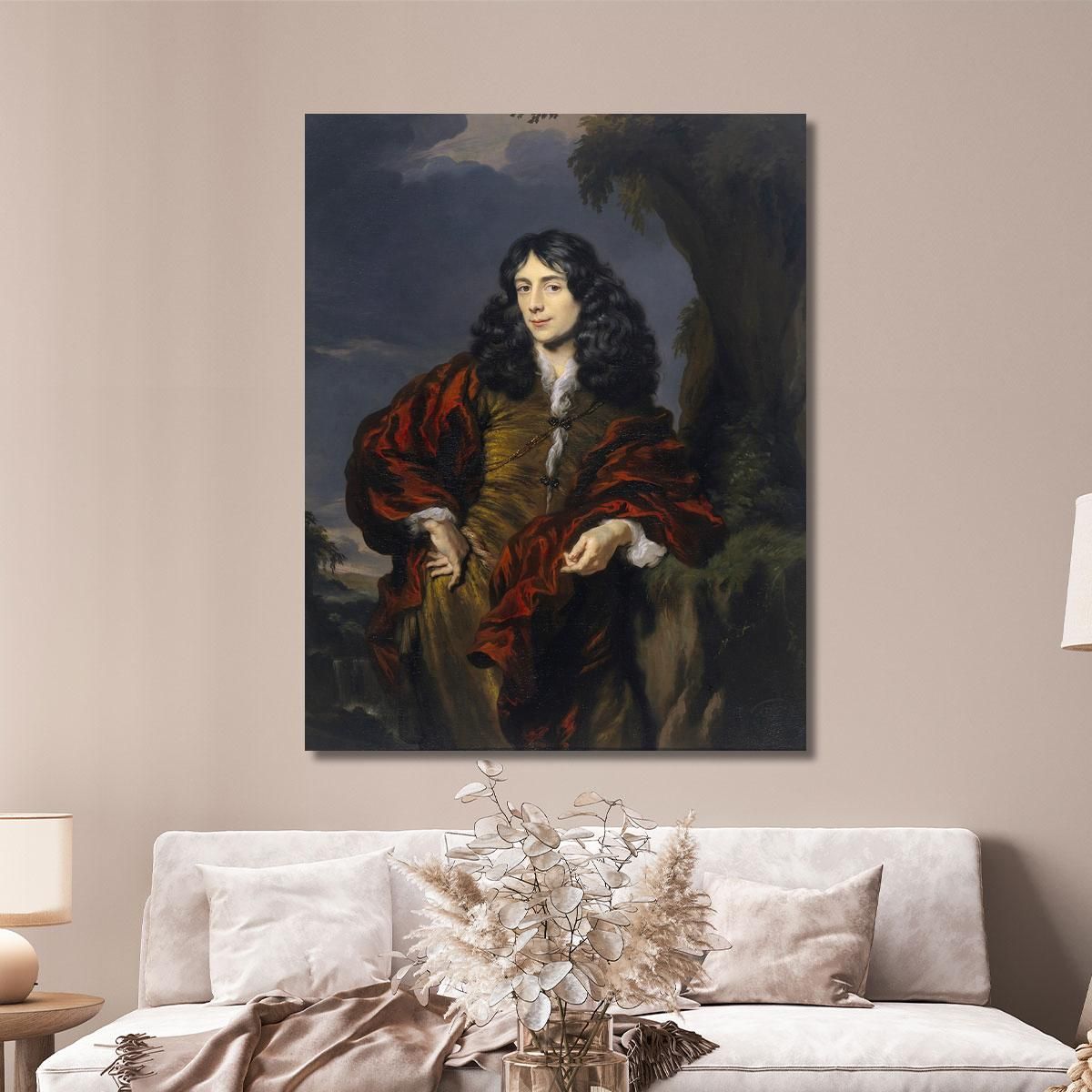 Portrait Of A Young Man Possibly Simon Van Alphen 1650-1730 Nicolaes Maes nma26 canvas print 