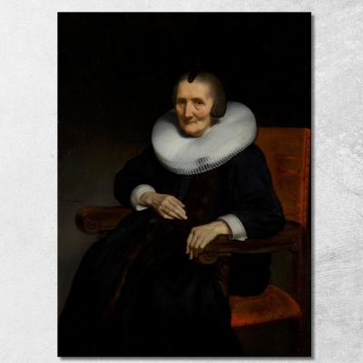 Portrait Of Margaretha De Geer 1583-1672 Nicolaes Maes nma29 canvas print 