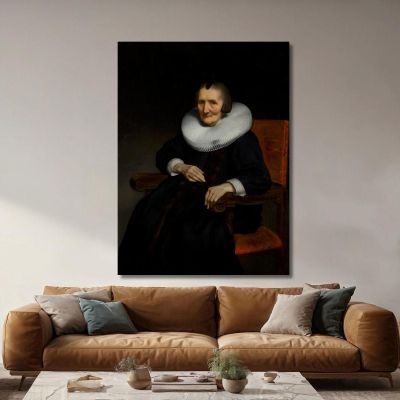 Portrait Of Margaretha De Geer 1583-1672 Nicolaes Maes nma29 canvas print 