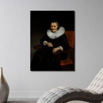 Portrait Of Margaretha De Geer 1583-1672 Nicolaes Maes nma29 canvas print 