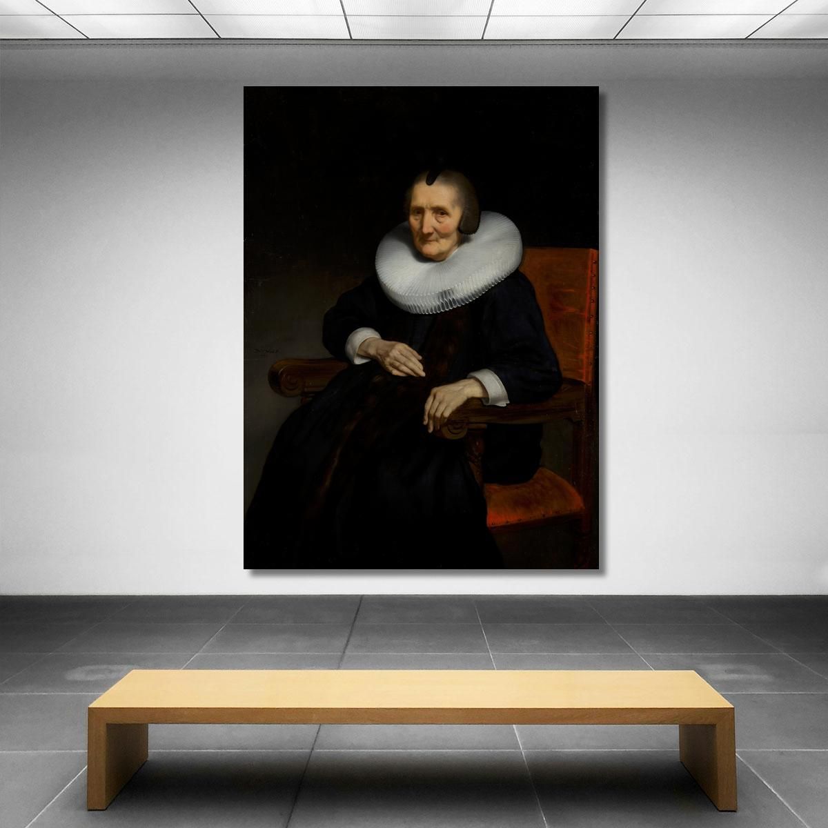 Portrait Of Margaretha De Geer 1583-1672 Nicolaes Maes nma29 canvas print 