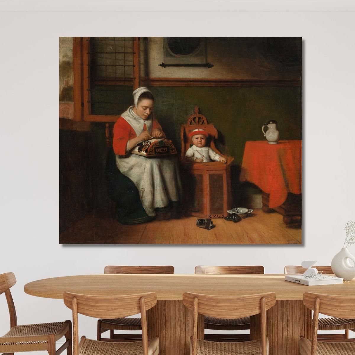The Lacemaker Nicolaes Maes nma37 canvas print 
