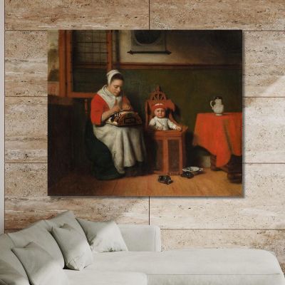 The Lacemaker Nicolaes Maes nma37 canvas print 