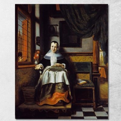 The Virtuous Woman Nicolaes Maes nma40 canvas print 