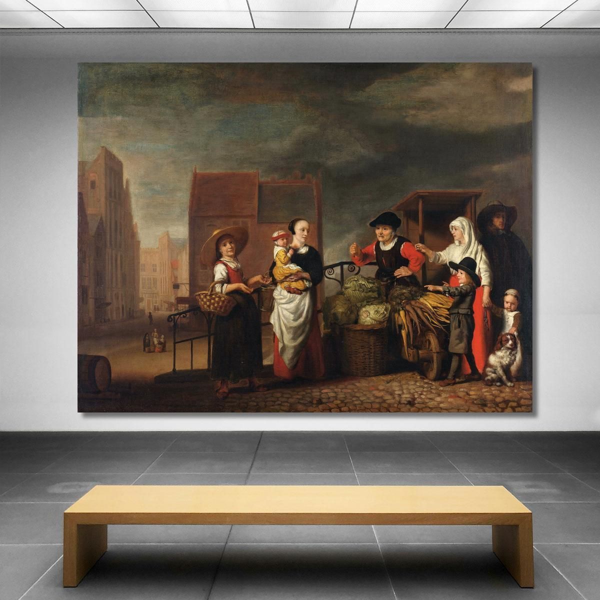 Vegetable Market Nicolaes Maes nma41 canvas print 