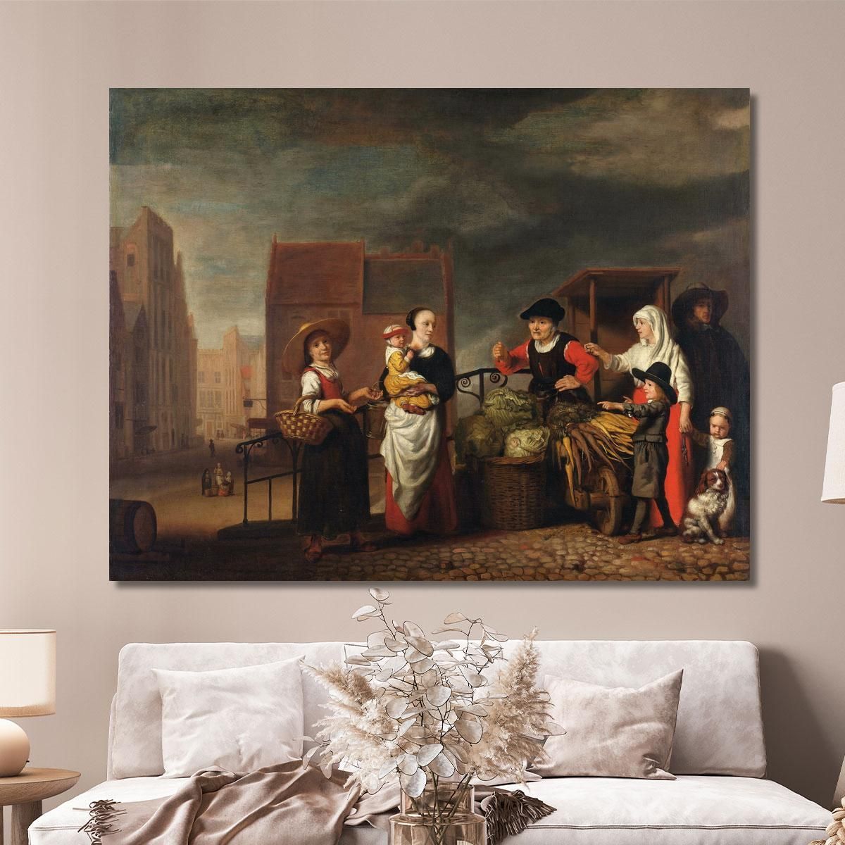 Vegetable Market Nicolaes Maes nma41 canvas print 