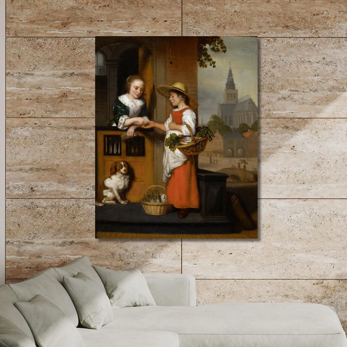 Vegetable Seller Nicolaes Maes nma42 canvas print 