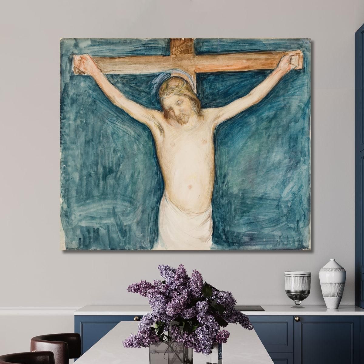 Crucifixion Pekka Halonen phl3 canvas print 