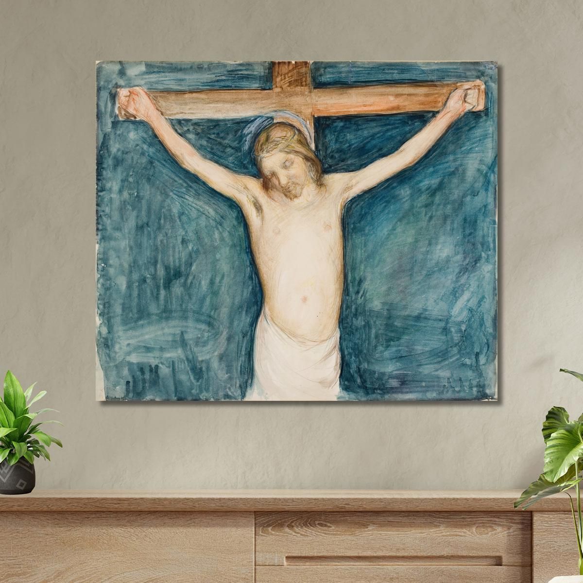 Crucifixion Pekka Halonen phl3 canvas print 