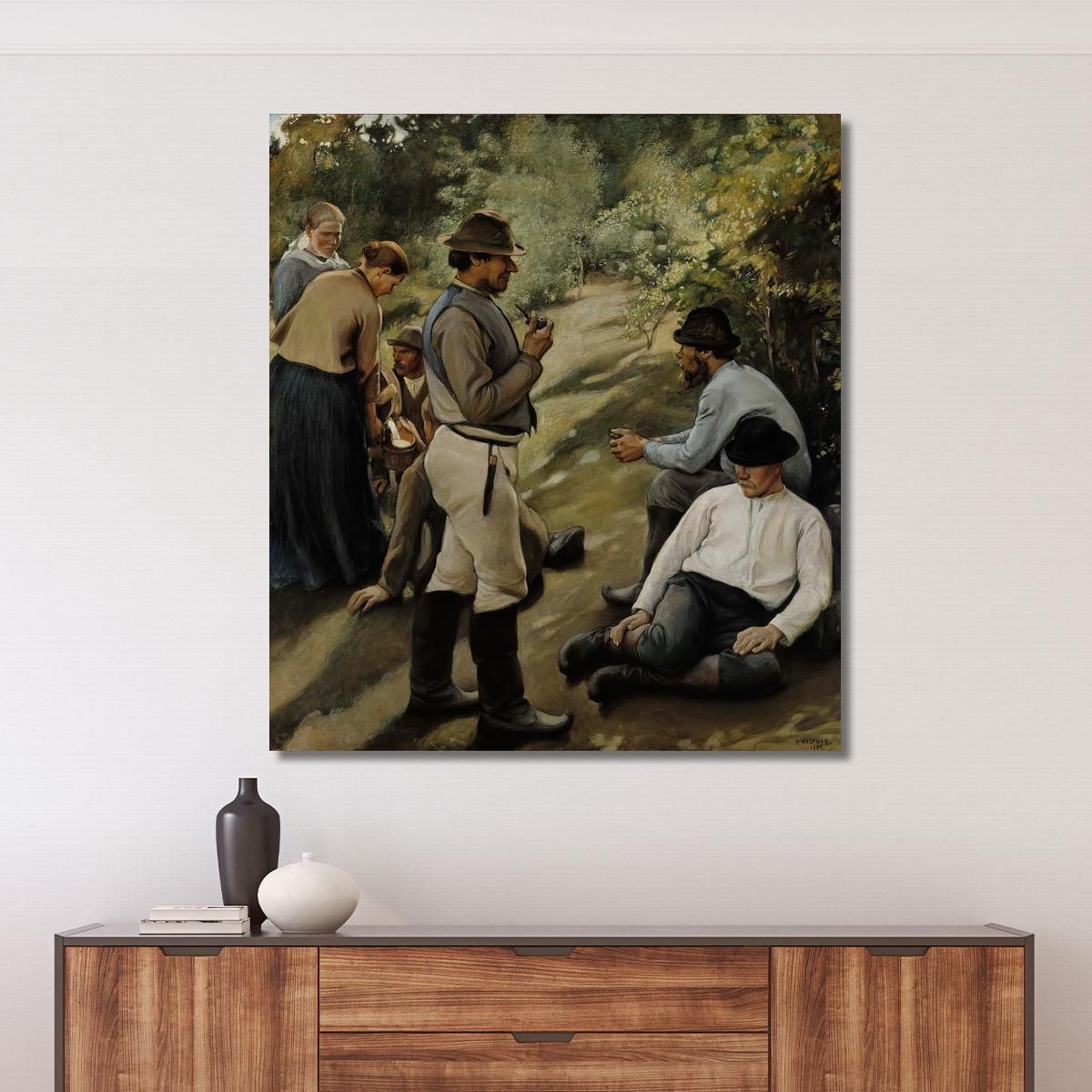 Hour Of Rest Pekka Halonen phl9 canvas print 