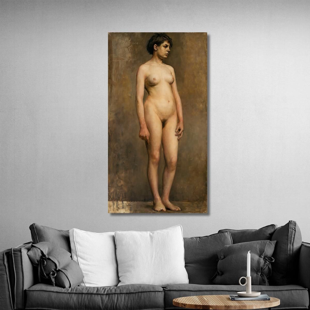 Nude Female Model Pekka Halonen phl15 canvas print 