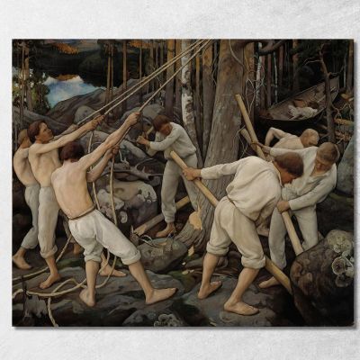 Pioneers In Karelia Pekka Halonen phl16 canvas print 