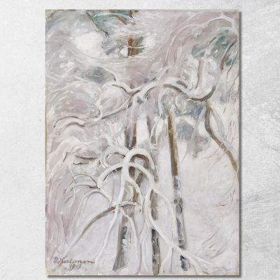 Snow-Decked Pine Pekka Halonen phl21 canvas print 