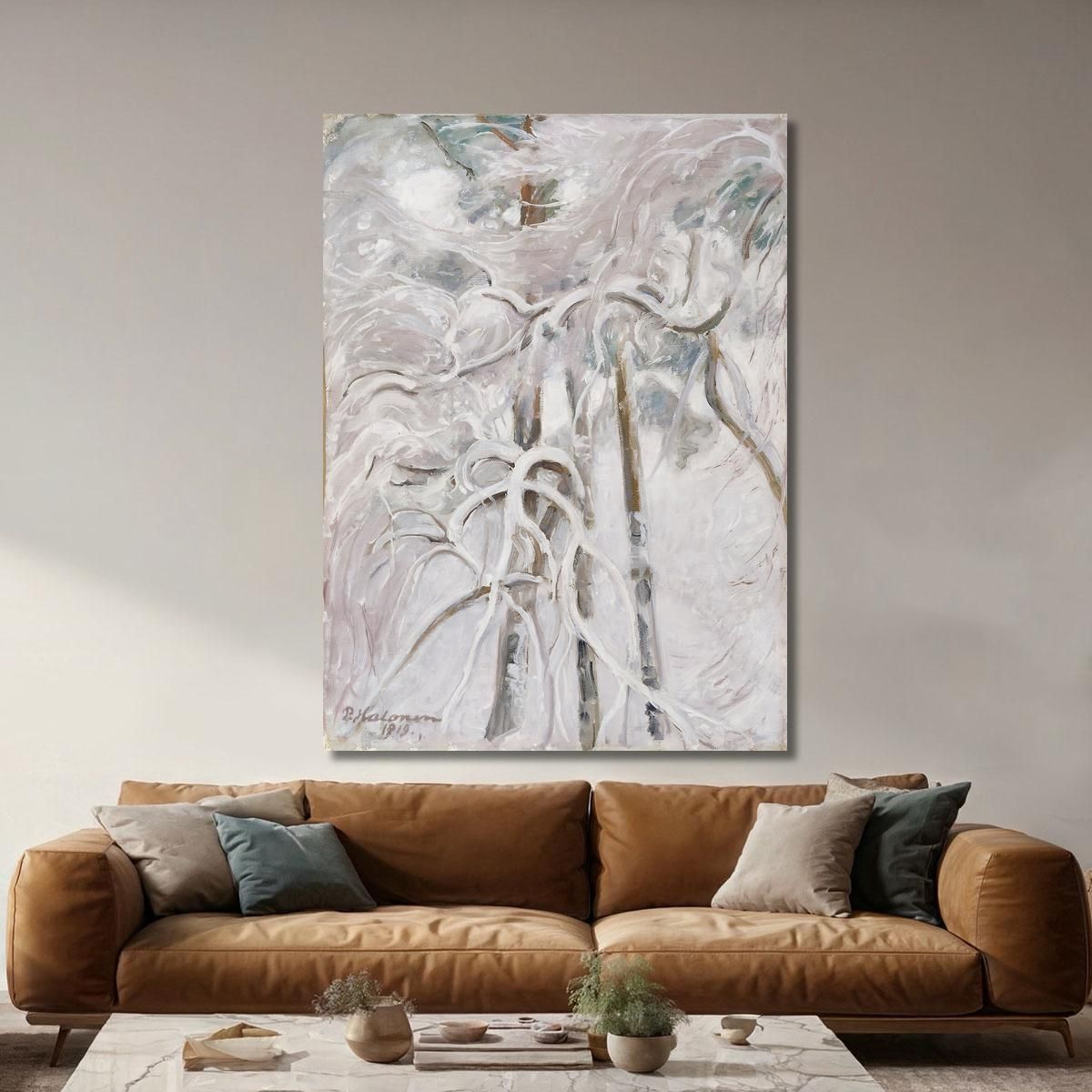 Snow-Decked Pine Pekka Halonen phl21 canvas print 