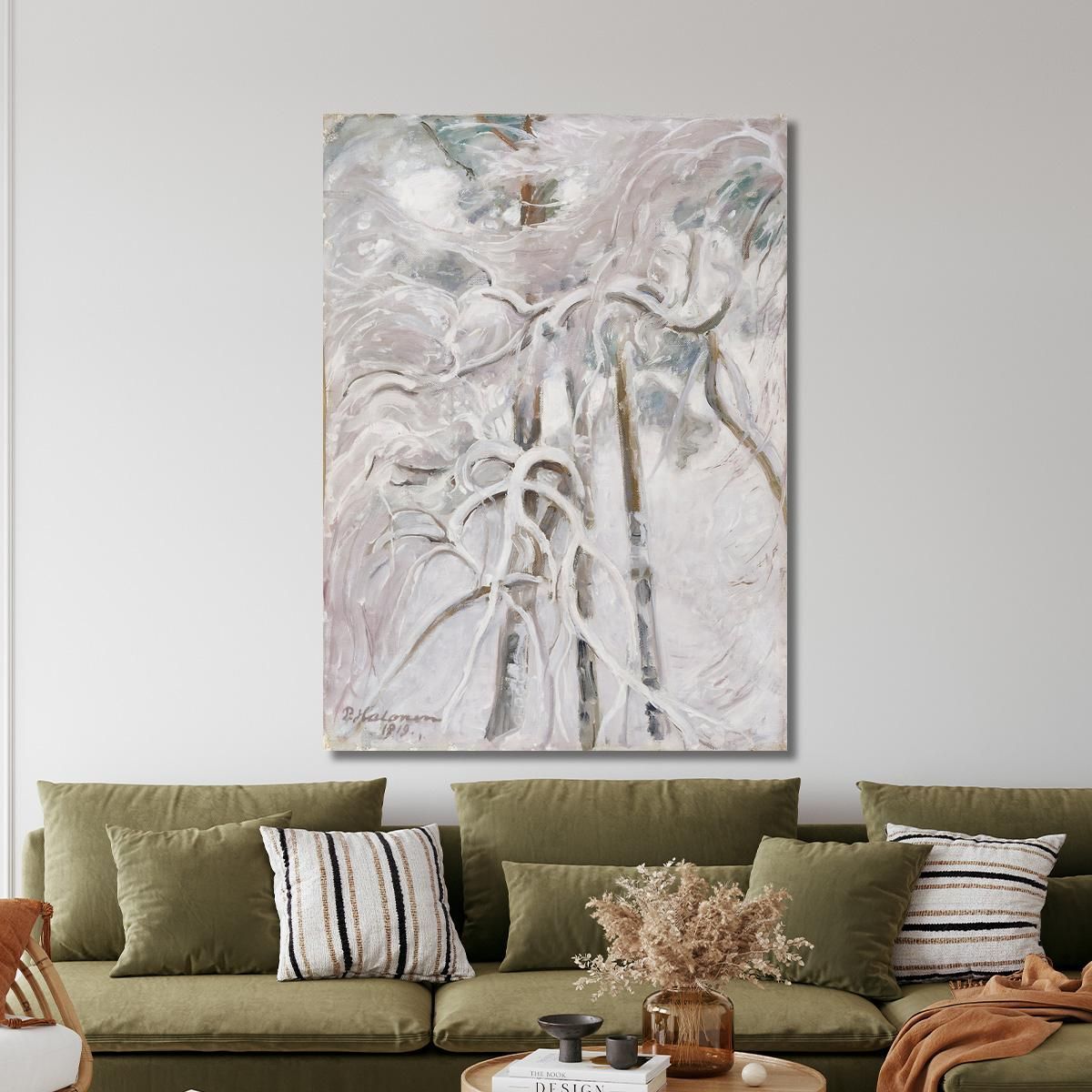 Snow-Decked Pine Pekka Halonen phl21 canvas print 