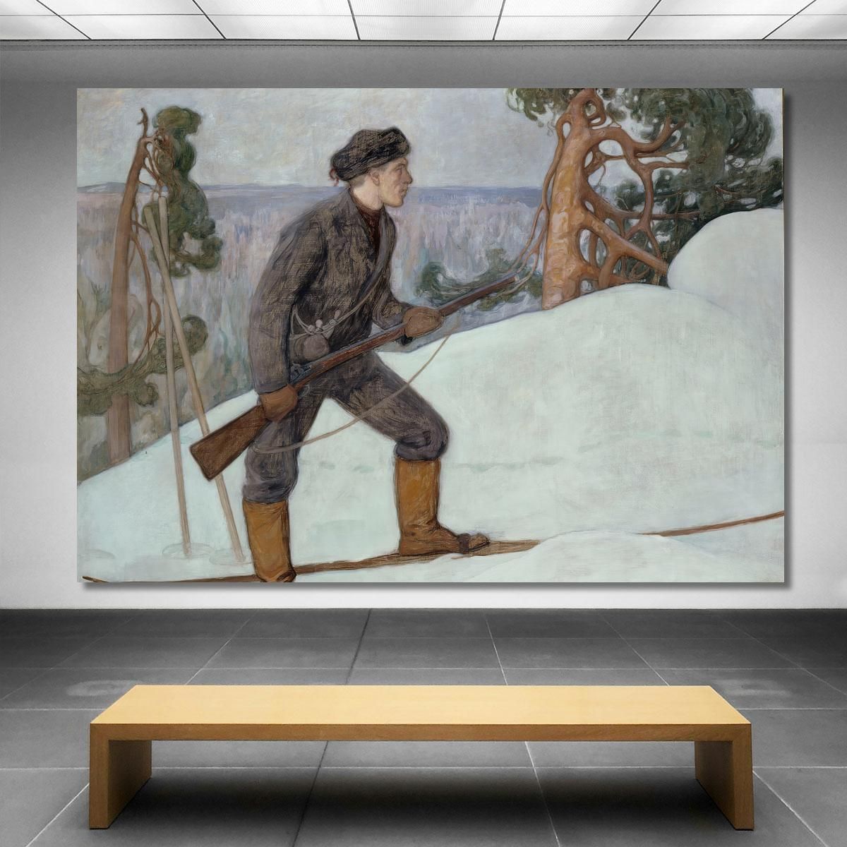 The Lynx Hunter Pekka Halonen phl27 canvas print 