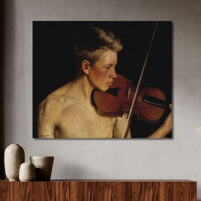 The Violinist Pekka Halonen phl29 canvas print 