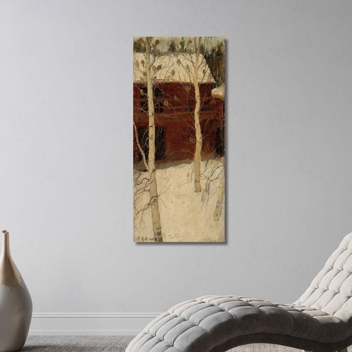 Titmice In Birch Trees Pekka Halonen phl30 canvas print 